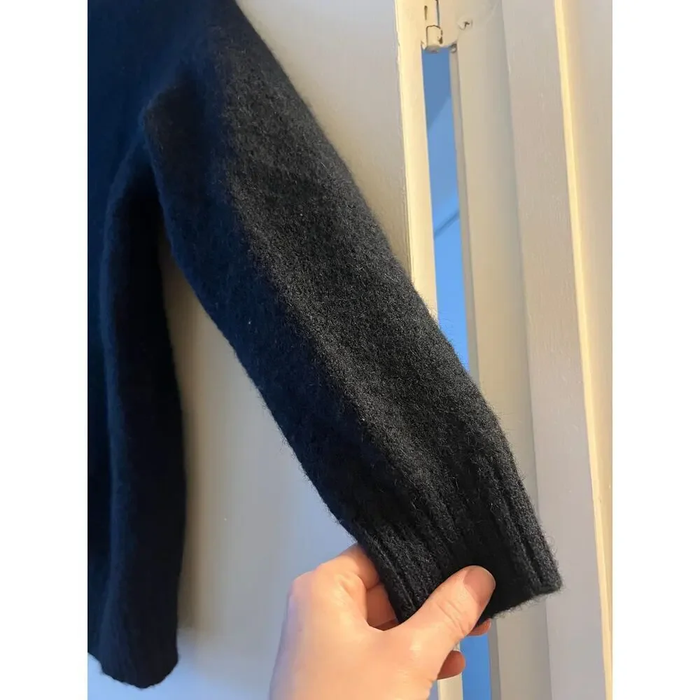 Zara Black Wool Long Sleeve Sweater Sz L - Picture 6 of 6